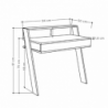 Scrivania da parete Cowork antracite con cassetto 94 cm.