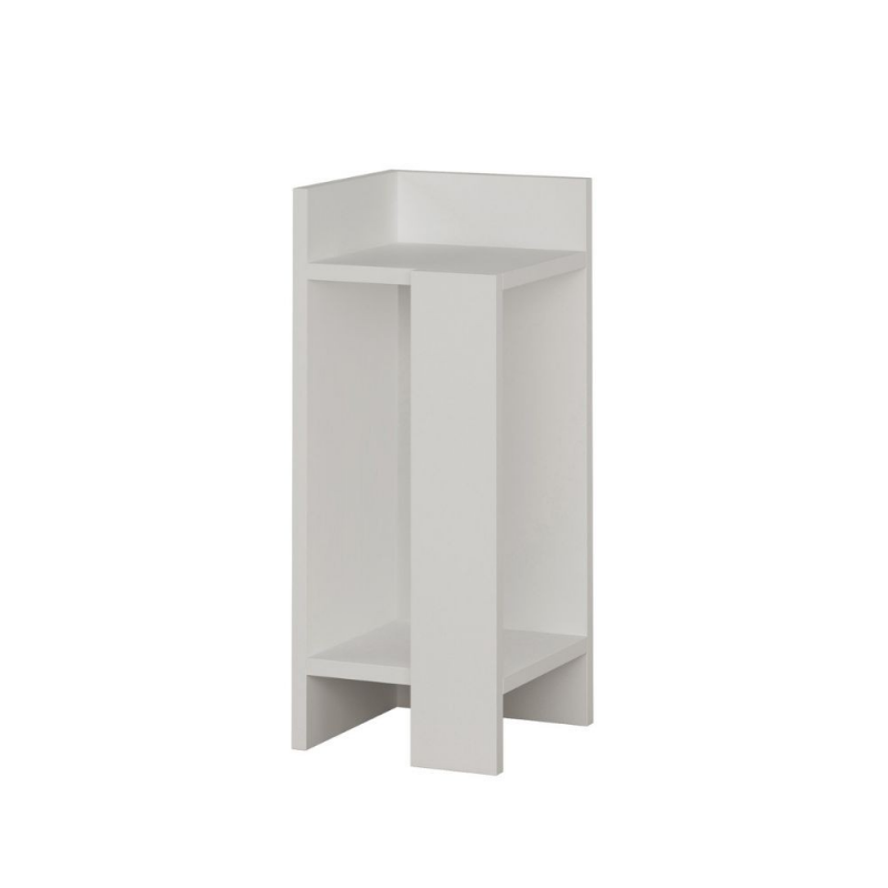 Tavolino comodino di design Elos bianco 25x25x60h sinistro