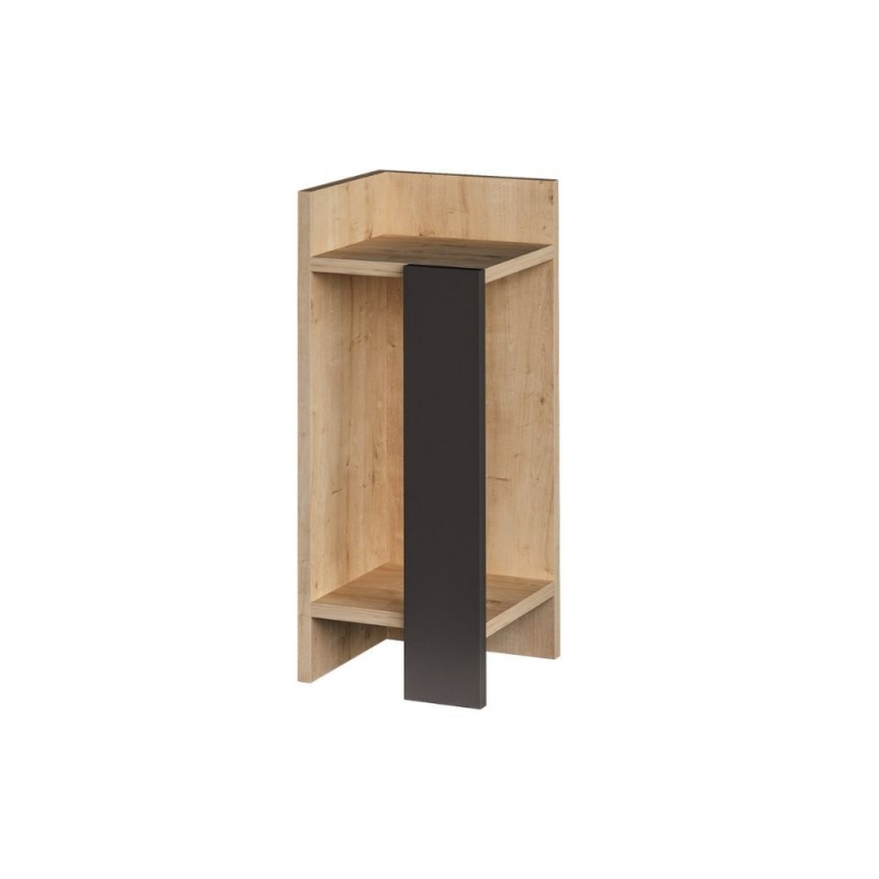 Tavolino comodino di design Elos rovere oak pannello antracite 25x25x60h sinistro