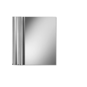Zoom Specchio da parete con vetro finitura Argento Struttura in metallo Focus 100cm X 100cm H 0cm Stones