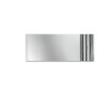 Specchio da parete con vetro finitura Argento Struttura in metallo Panorama 180cm X 70cm H 0cm Stones