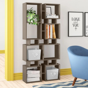 Zoom Libreria bifacciale Rail tortora 79x166,5