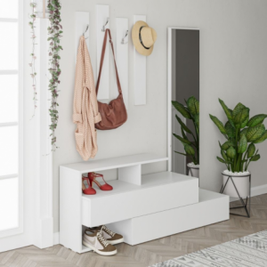 Zoom Mobile ingresso Ramda bianco con specchio