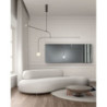 Specchio da parete con vetro finitura Fumé Struttura in metallo Panorama 180cm X 70cm H 0cm Stones
