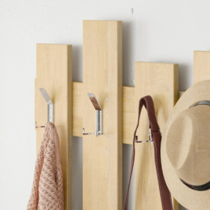 Zoom Appendiabiti a muro Wave rovere 8 ganci