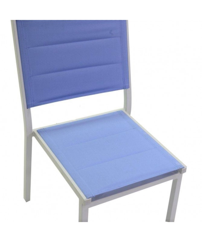Sedia in alluminio e textilene Ontario - set da 2 azzurro