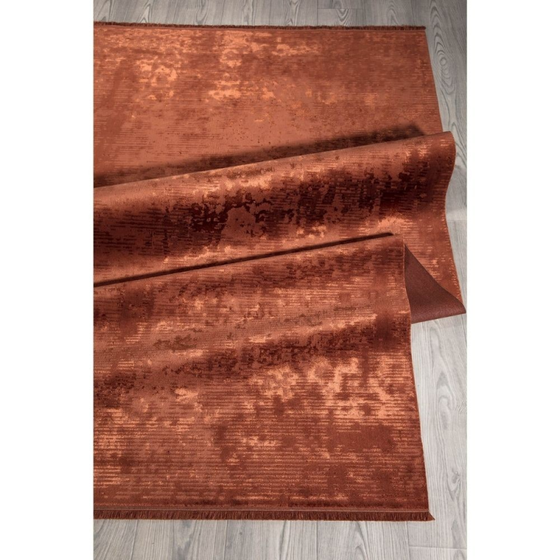 Tappeto antiscivolo vintage bambù colore arancione tabacco 160x230