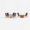 Set da Esterno Istanbul Stones 90x146-200cm - Tavolo Allungabile e Sedie