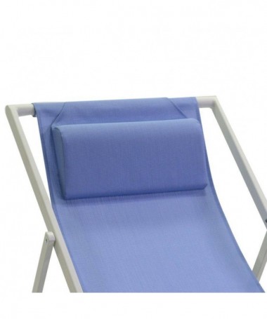 Zoom Sdraio reclinabile in alluminio e textilene Ontario - azzurro set da 2