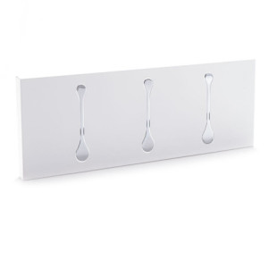 Appendiabiti Da Muro Bin 3 White 19X49X4 Cm