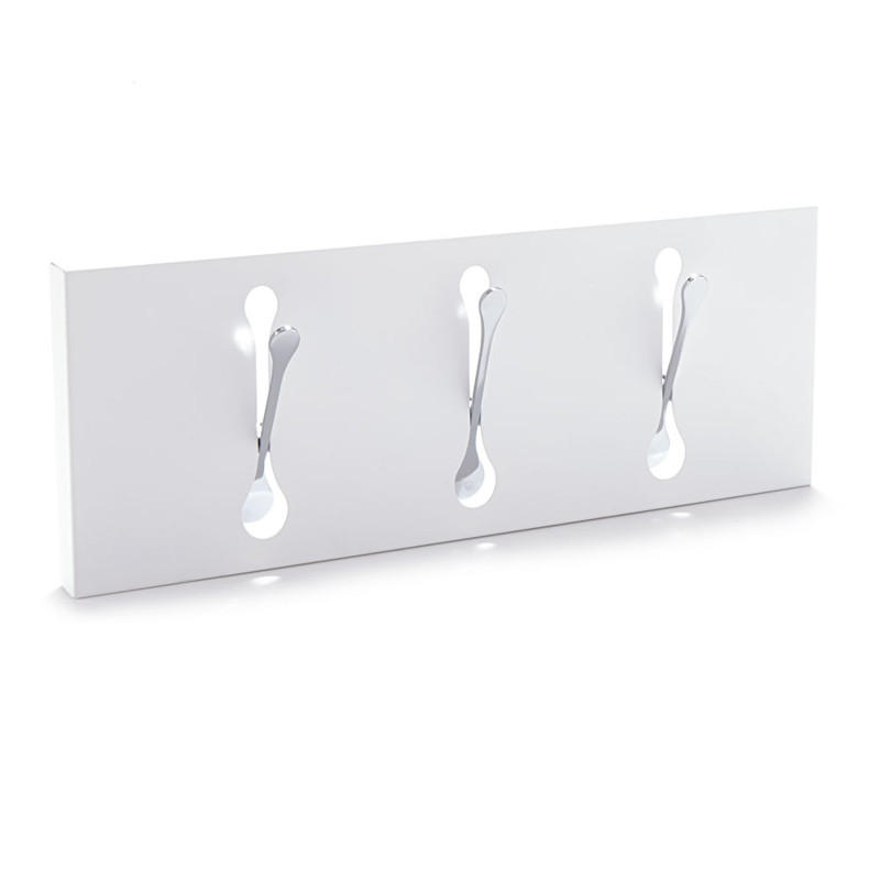 Appendiabiti Da Muro Bin 3 White 19X49X4 Cm
