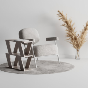 Zoom Tavolino laterale da salotto Lazena colore tortora