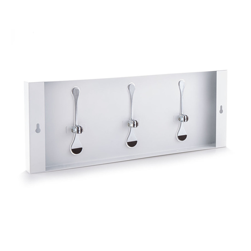 Appendiabiti Da Muro Bin 3 White 19X49X4 Cm