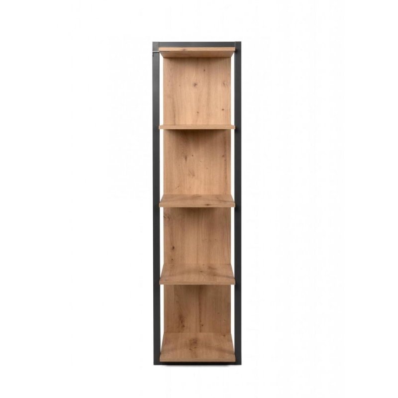 Libreria Denver 31 a cubi colore rovere quercia con profili antracite