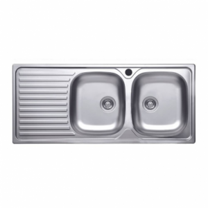 Lavello 116x50 SA138 2 vasche e gocciolatoio sinistro