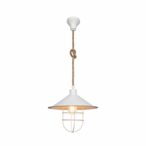 Zoom Lampada da soffitto Bulut ASZ0631 metallo bianco e corda iuta