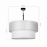 Lampada a sospensione Polo MDL2749 in tessuto grigio