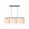 Lampada a sospensione Medusa ASZ1532 con paralumi tessuto beige