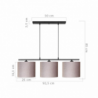 Lampada a sospensione Medusa ASZ1532 con paralumi tessuto beige