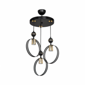 Lampada a sospensione Esin con tre portalampade a cerchio MDL4423