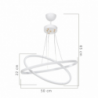 Lampada a sospensione Muso due anelli bianchi Led MDL4438