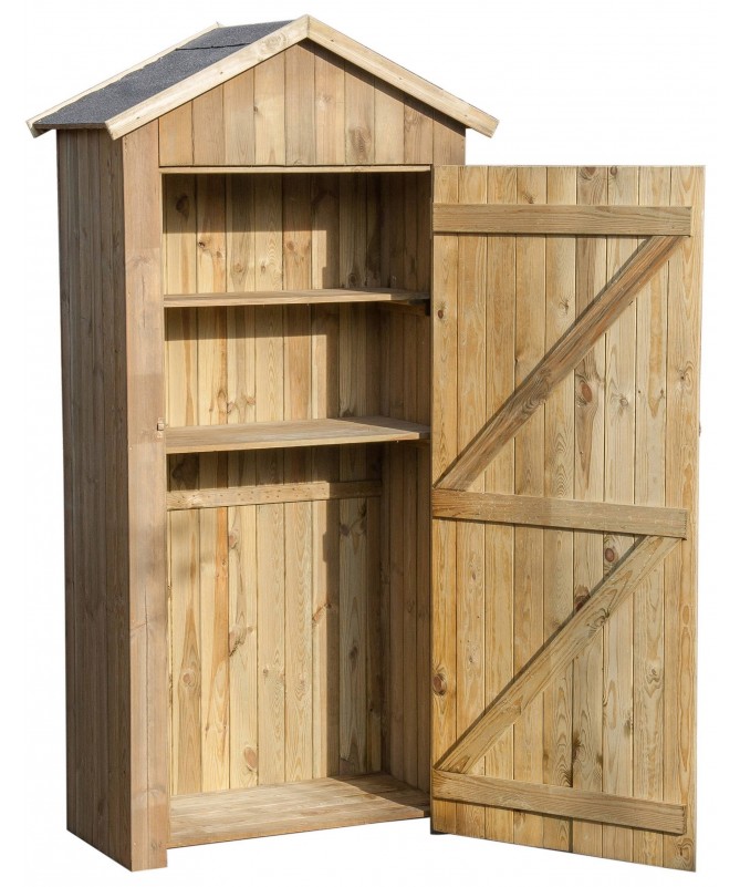 Armadio da giardino Nancy in pino impregnato