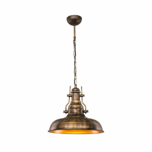 Zoom Lampada a sospensione Tarus stile industriale oro antichizzato MDL4468