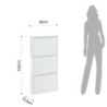 Scarpiera 3/A Sandy White 107X52X15 Cm