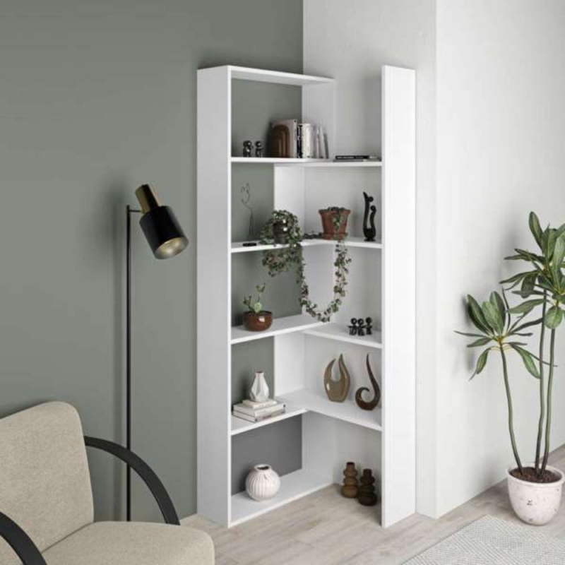 Libreria Wish estensibile angolare bianca 200h