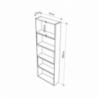 Libreria Wish estensibile angolare bianca 200h