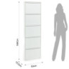 Scarpiera 5/A Sandy White 170X51X15 Cm