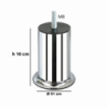 Piede metallo cromato h 10 diametro 5,1 Y468CR