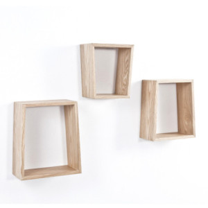Set 3 Mensole Trapezio L30 P27 H14 Cm