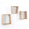 Set 3 Mensole Trapezio L30 P27 H14 Cm