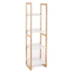 Colonna "Varm" Struttura In Legno Massello Finitura Rovere L33 P8 H134 Cm