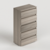 Cassettiera olmo 5 cassetti 75x40x127H