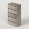 Cassettiera olmo 5 cassetti 75x40x127H