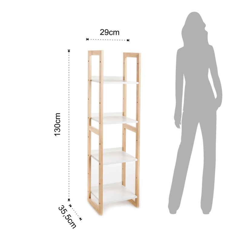 Colonna "Varm" Struttura In Legno Massello Finitura Rovere L33 P8 H134 Cm