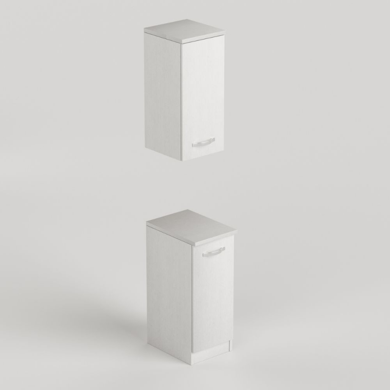 Laundry mobile bagno con anta 36x50x85,5 bianco frassinato
