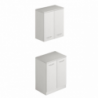 Laundry pensile bagno due ante 71x38x77 bianco frassinato