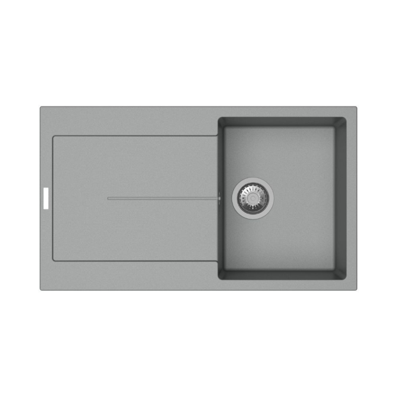 Enigma D100 lavello vasca e gocciolatoio croma