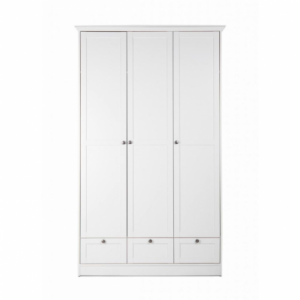 Zoom Armadio Landwood18 bianco tre ante e tre cassetti