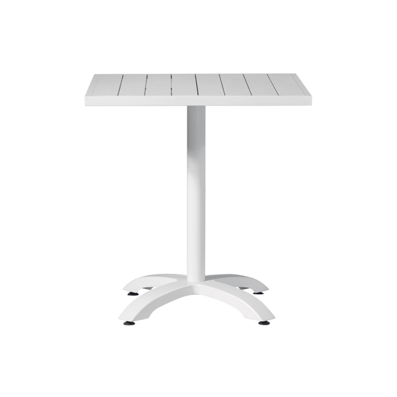 Tavolo Calipso Moia alluminio piano doghe bianco esterno