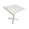Tavolo Calipso Moia alluminio piano doghe bianco esterno