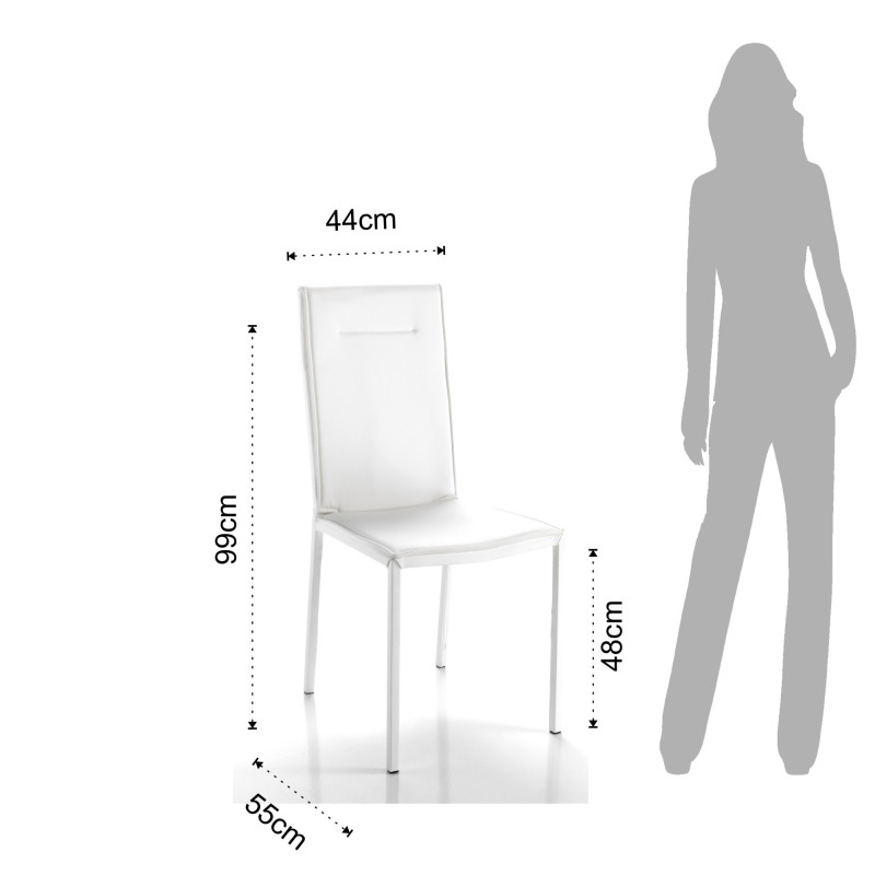 Sedie Camy White L101 P69 H45 Cm