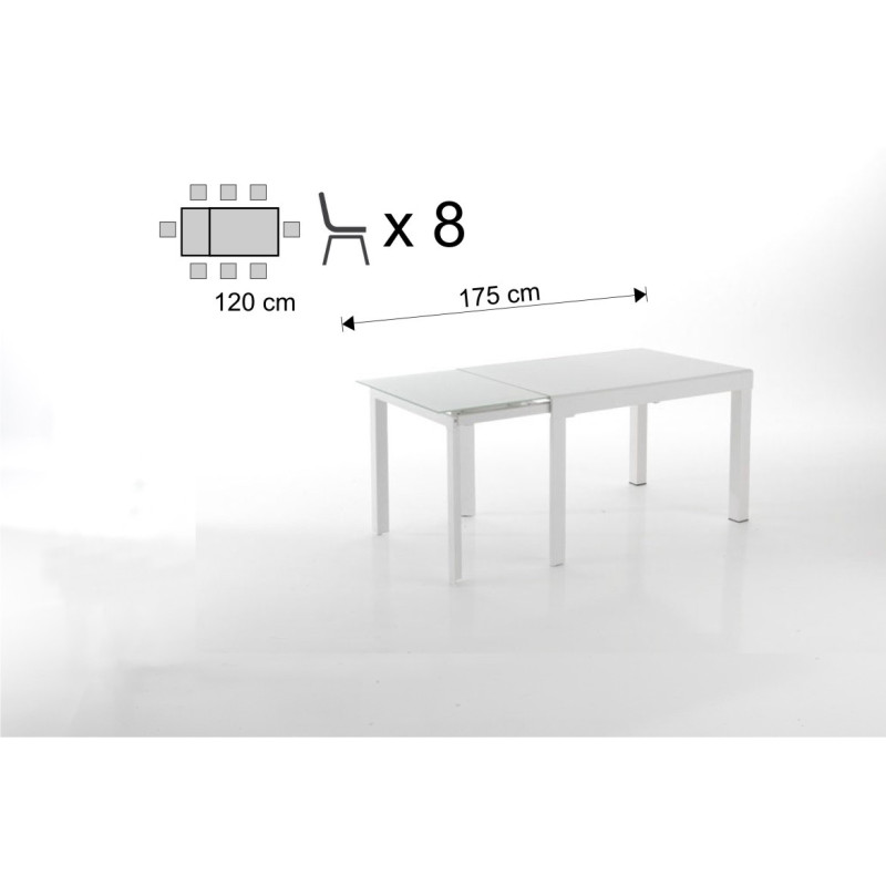 Tavolo Allungabile Long - White L128 H16 P90 Cm