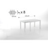 Tavolo Allungabile Long - White L128 H16 P90 Cm