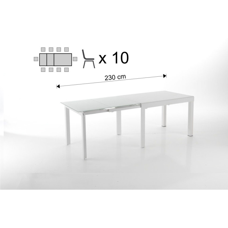 Tavolo Allungabile Long - White L128 H16 P90 Cm