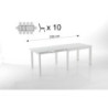 Tavolo Allungabile Long - White L128 H16 P90 Cm