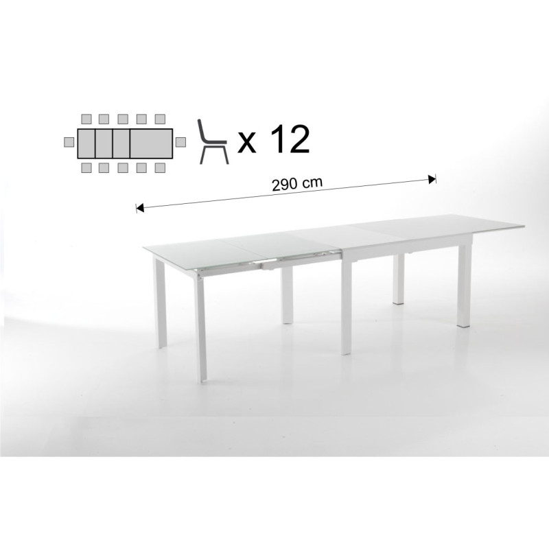 Tavolo Allungabile Long - White L128 H16 P90 Cm